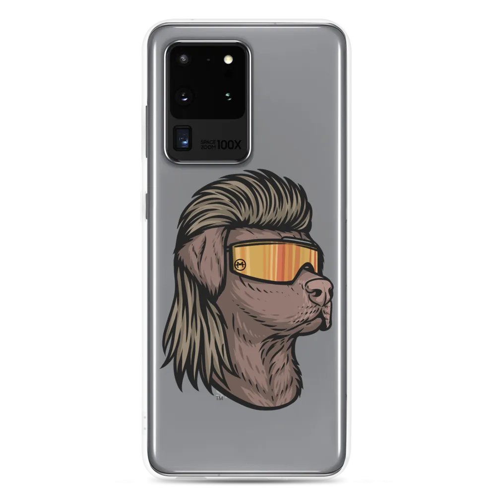 Chocolate Lab Mullet Samsung Case - Clear