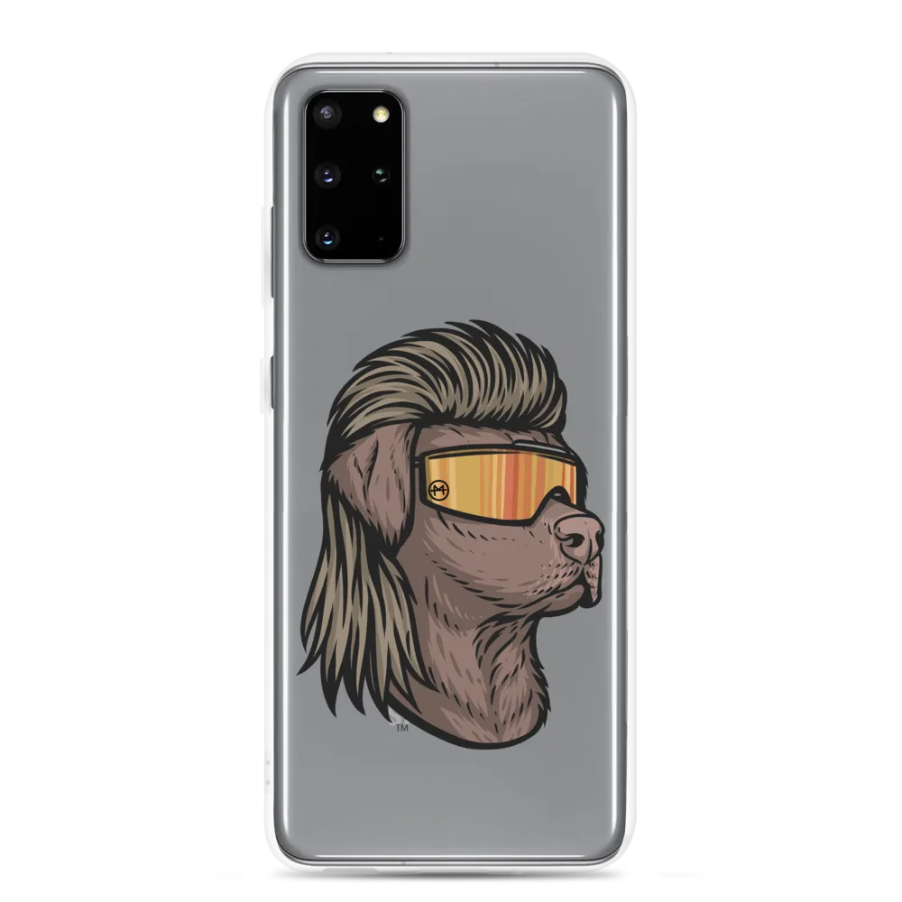 Chocolate Lab Mullet Samsung Case - Clear