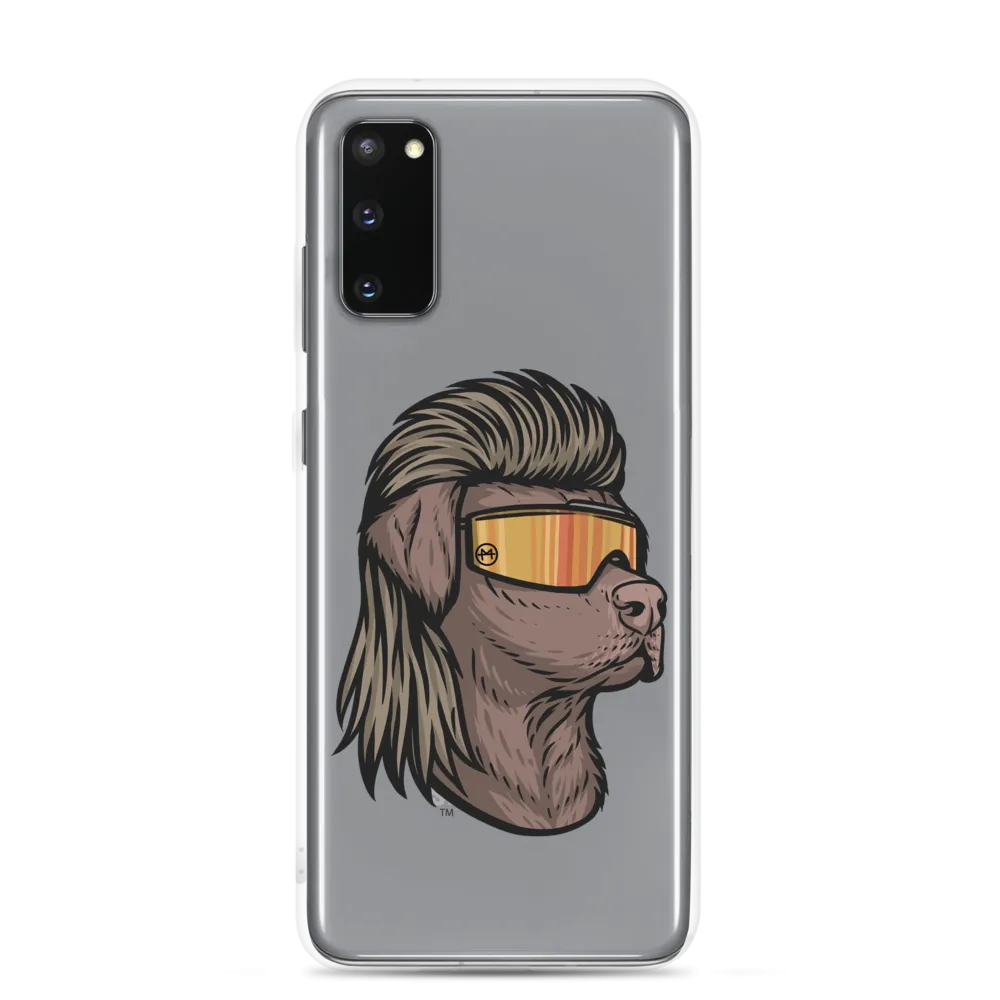 Chocolate Lab Mullet Samsung Case - Clear
