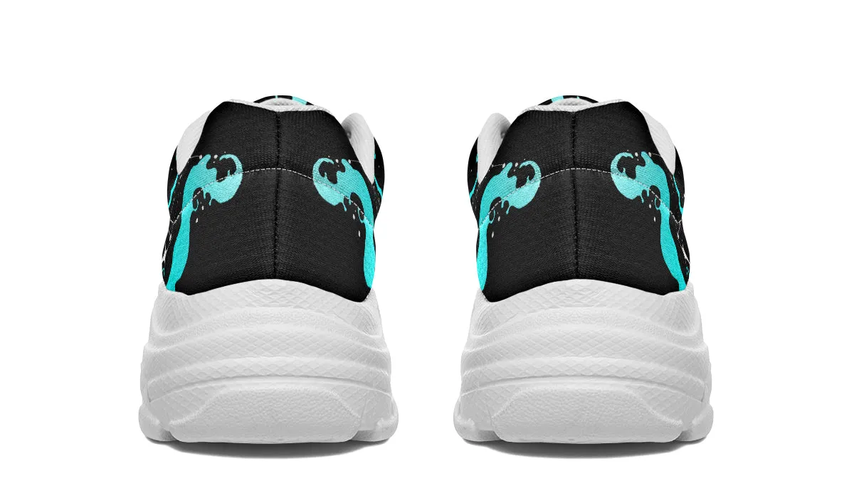 Crystal Sky Chunky Sneakers - Light Breathable and Comfortable Sports Shoes with Platform Soles