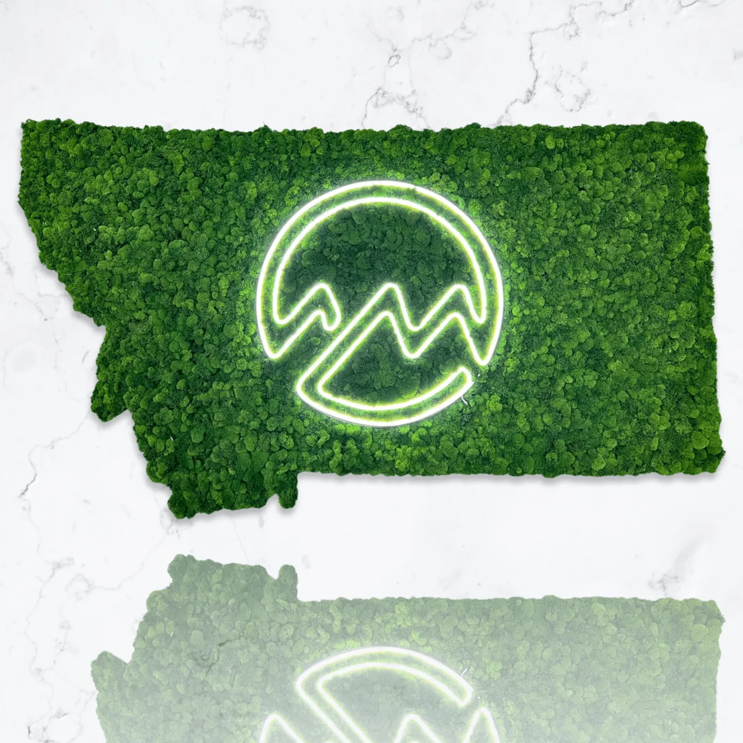 Customizable LED Neon Moss Art