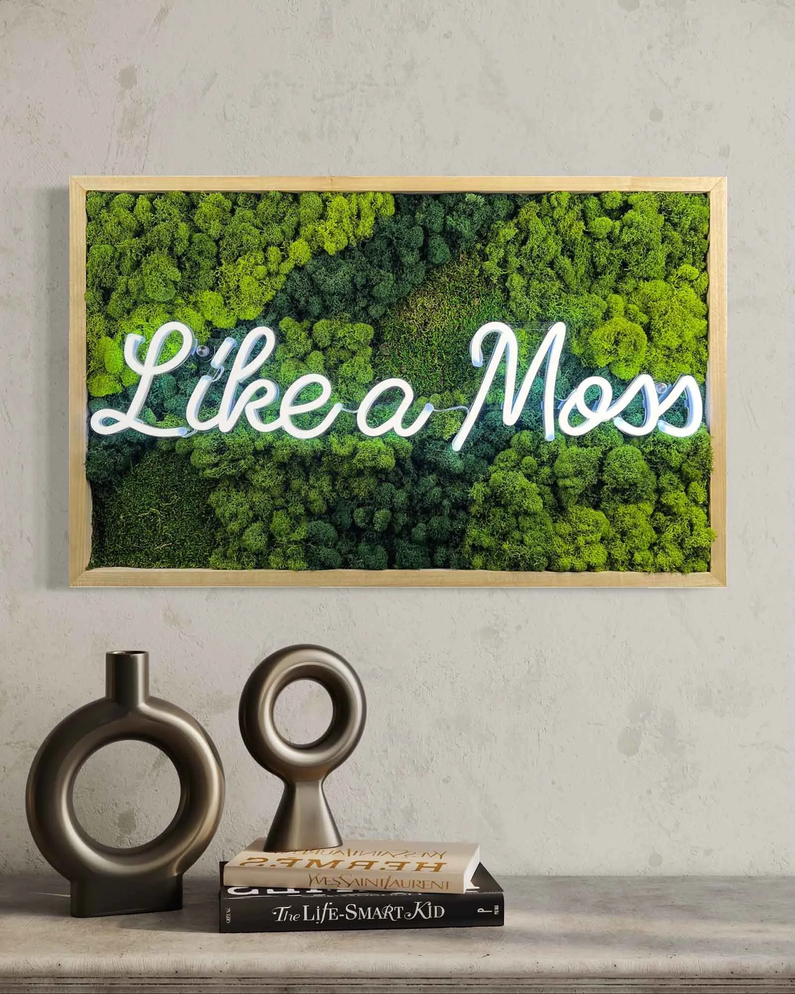 Customizable LED Neon Moss Art