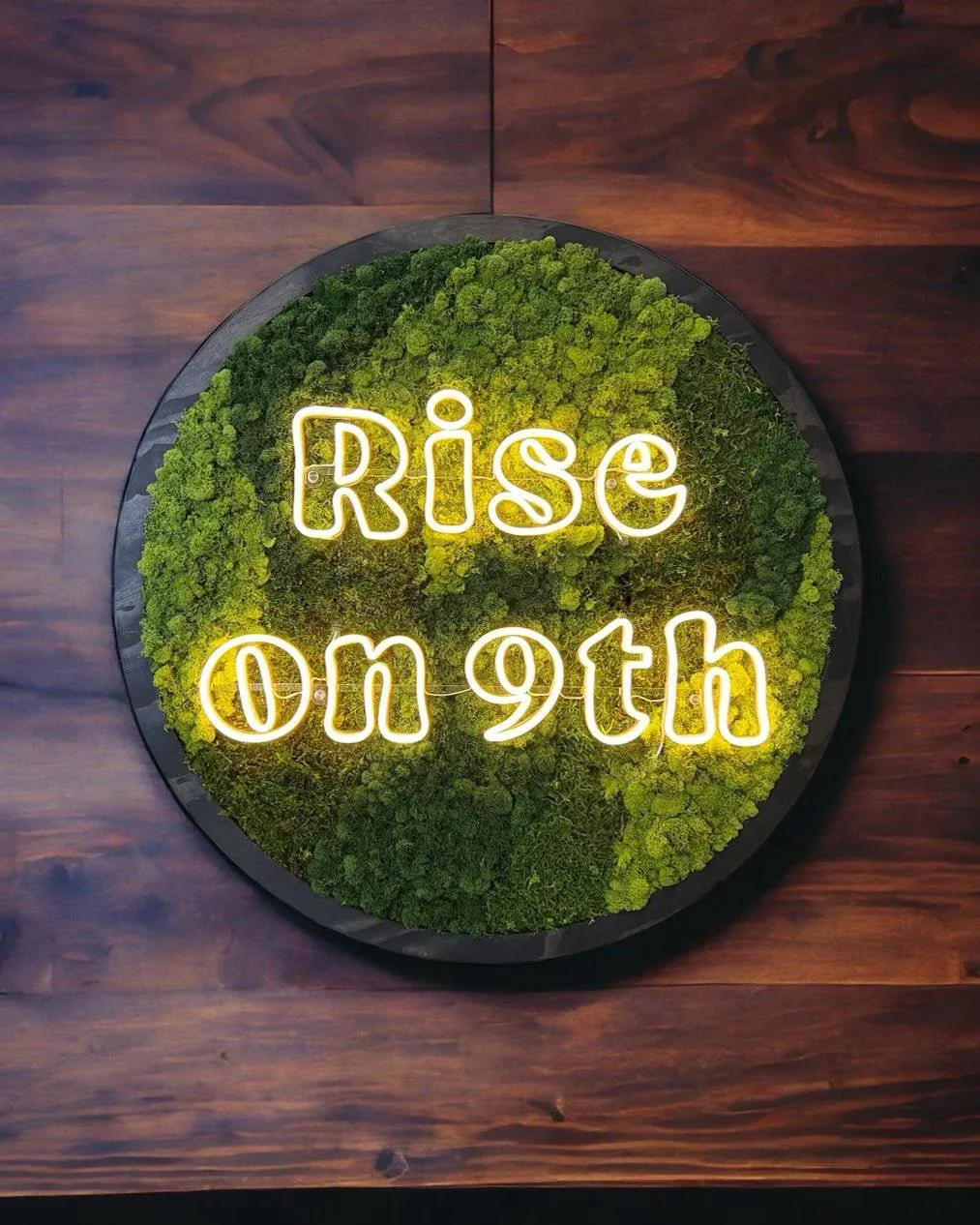 Customizable LED Neon Moss Art