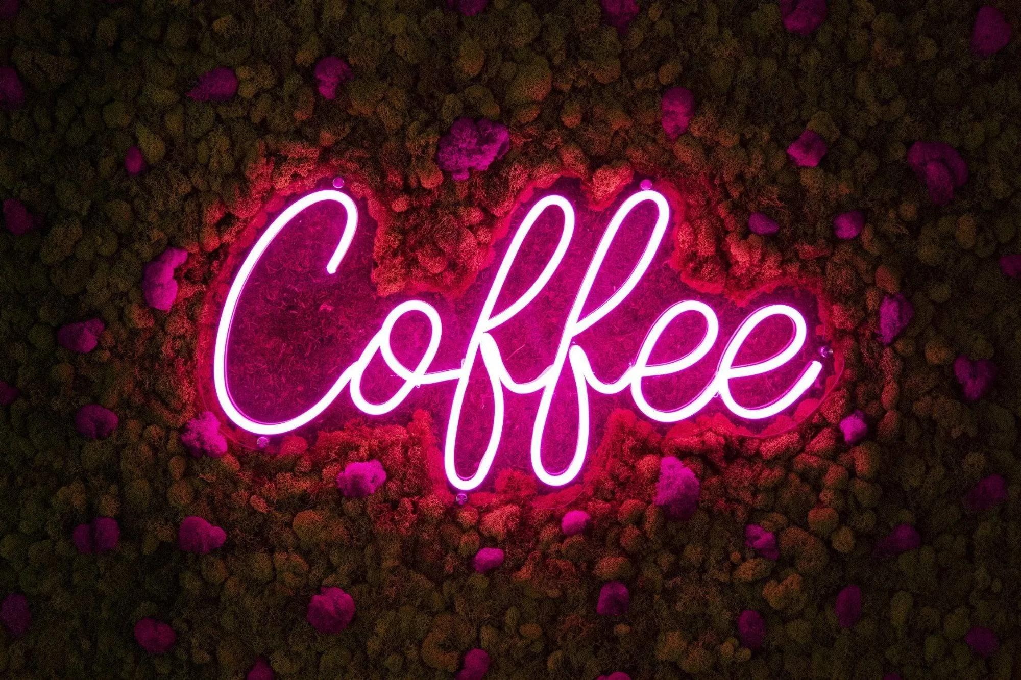 Customizable LED Neon Moss Art