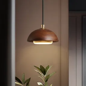 Dark Wood Pendant Light