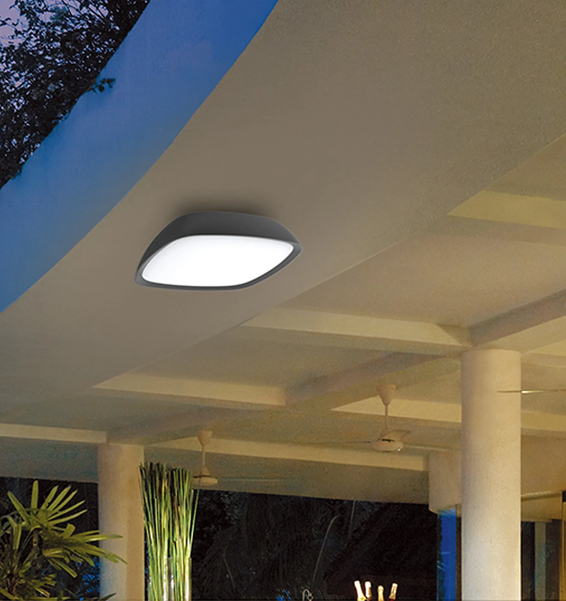 DOCCIA: Exterior LED Round Wall / Ceiling Lights IP65
