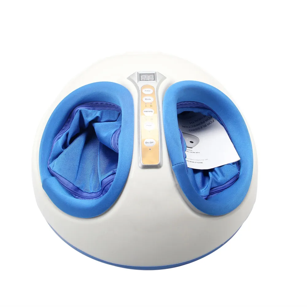 DSSTYLES 1 Set Smart Sole Airbag Heating Massager Pedicure Machine Blue