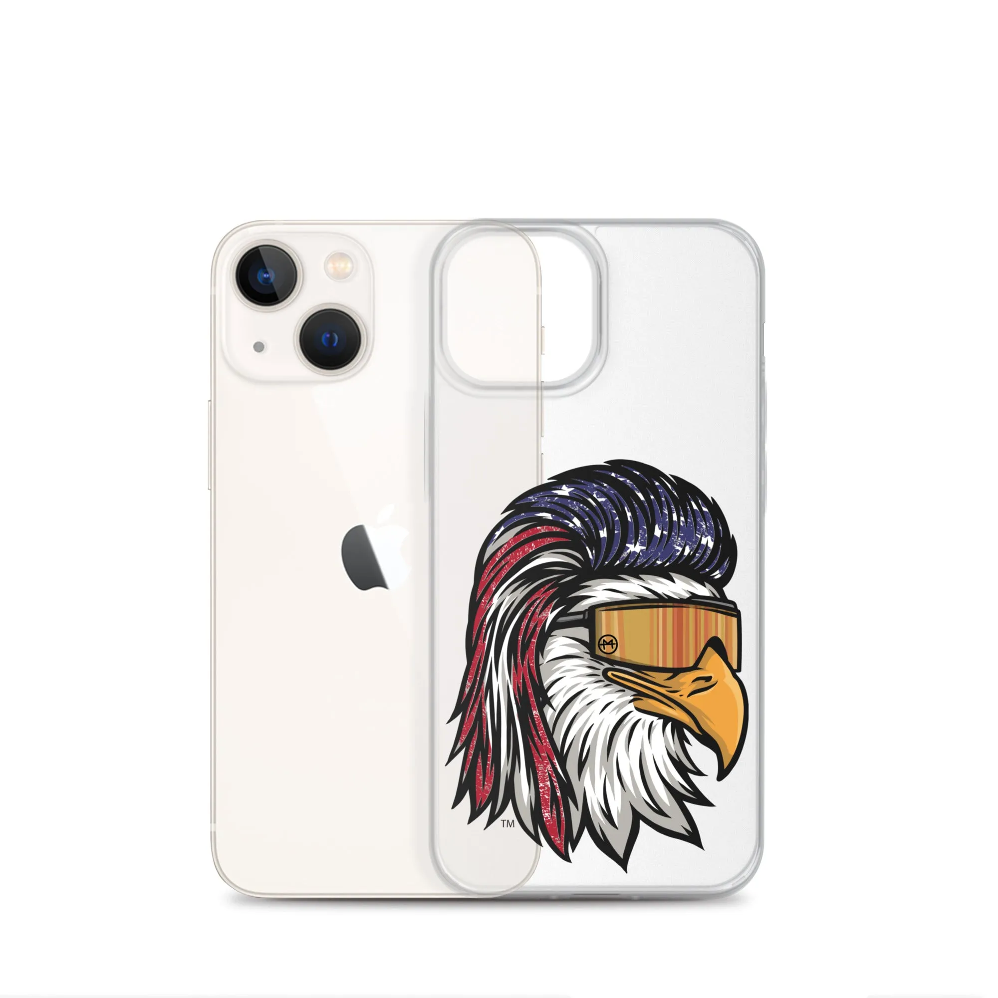 Eagle Mullet USA iPhone Case - Clear