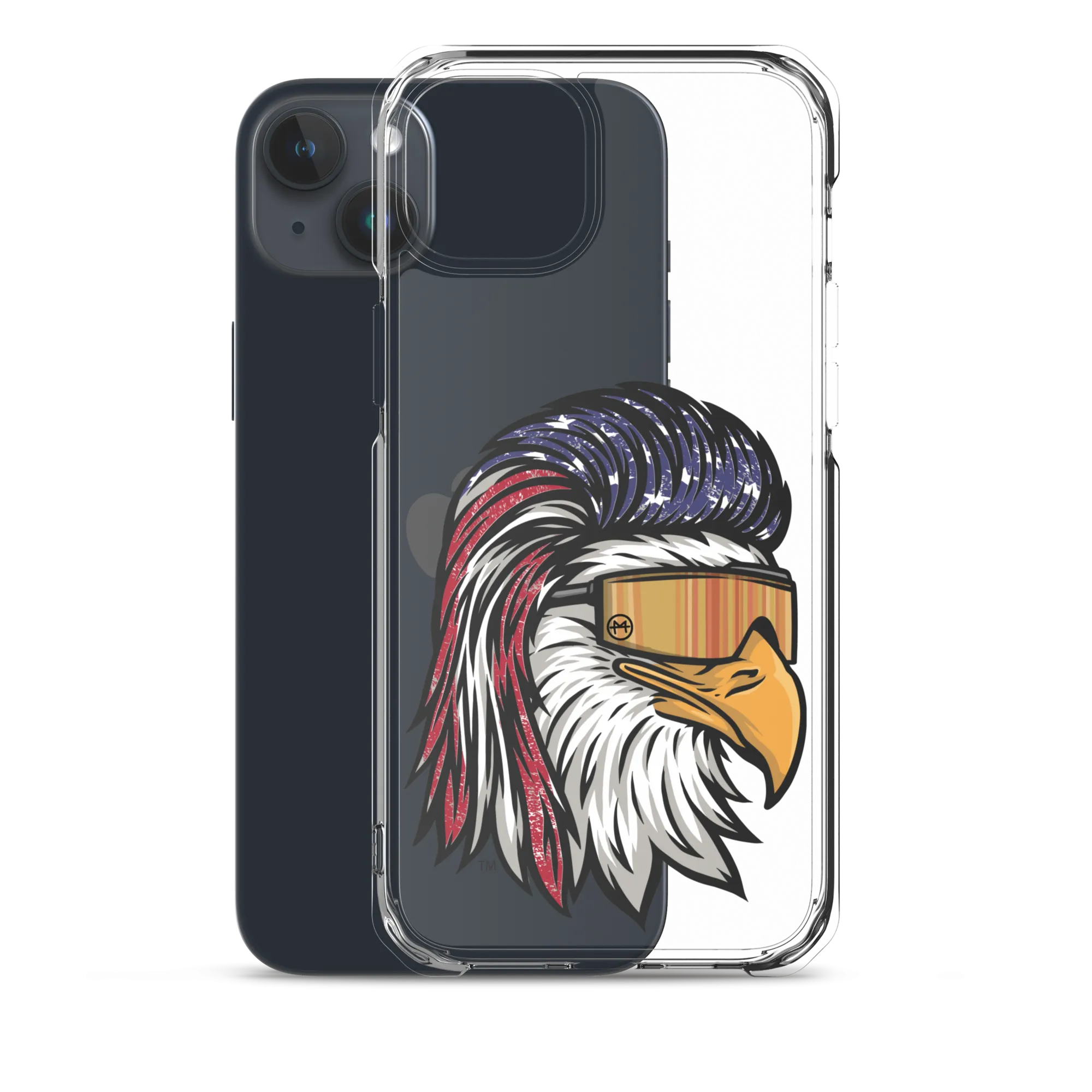 Eagle Mullet USA iPhone Case - Clear