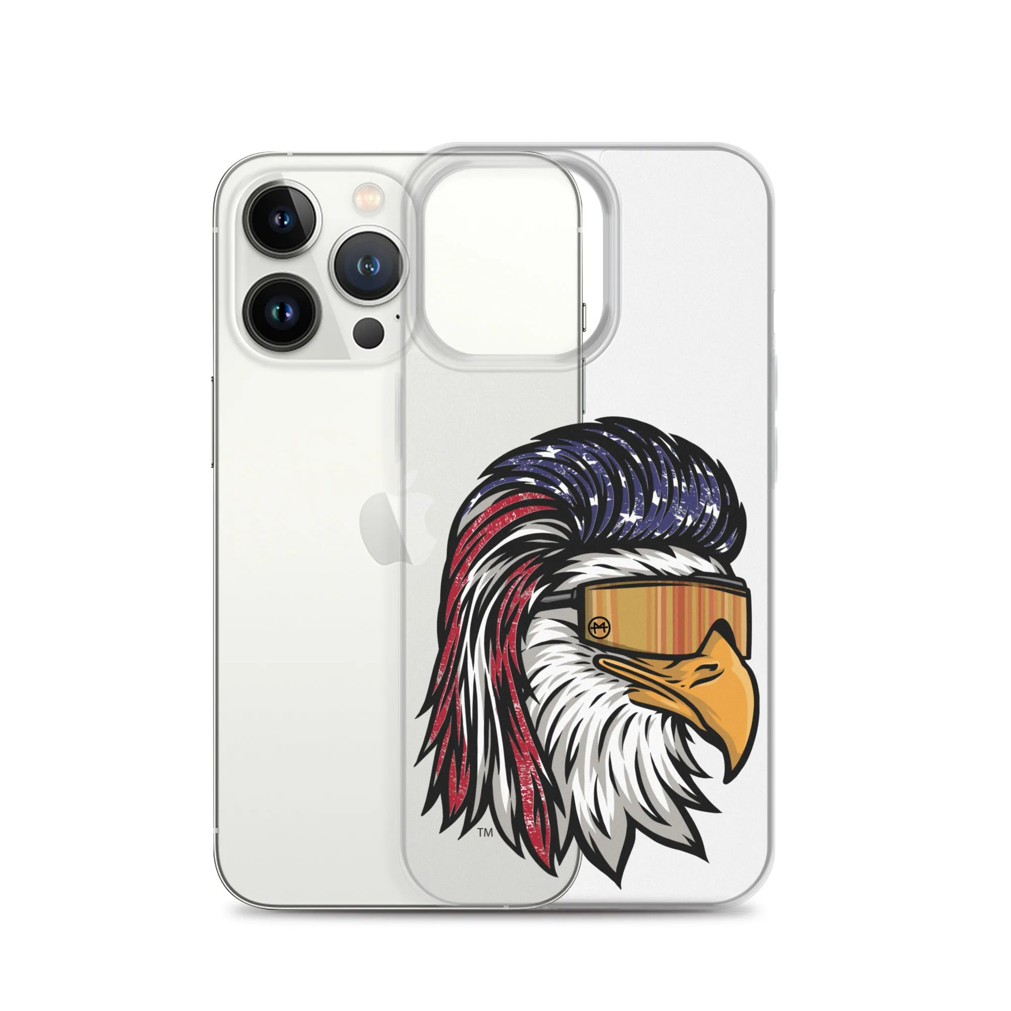 Eagle Mullet USA iPhone Case - Clear
