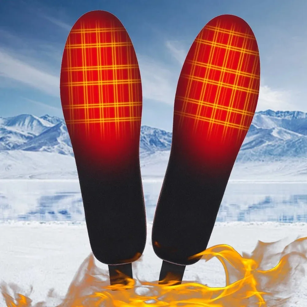Electric Heated Insoles - Remote Control, Foot Warmers USB Heated Insoles for Men and Women for Outdoor Sports and Indoor Warmth