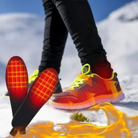 Electric Heated Insoles - Remote Control, Foot Warmers USB Heated Insoles for Men and Women for Outdoor Sports and Indoor Warmth