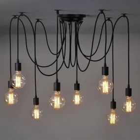 Flr101 Edison Lights 8 Heads Industrial Style Chandelier