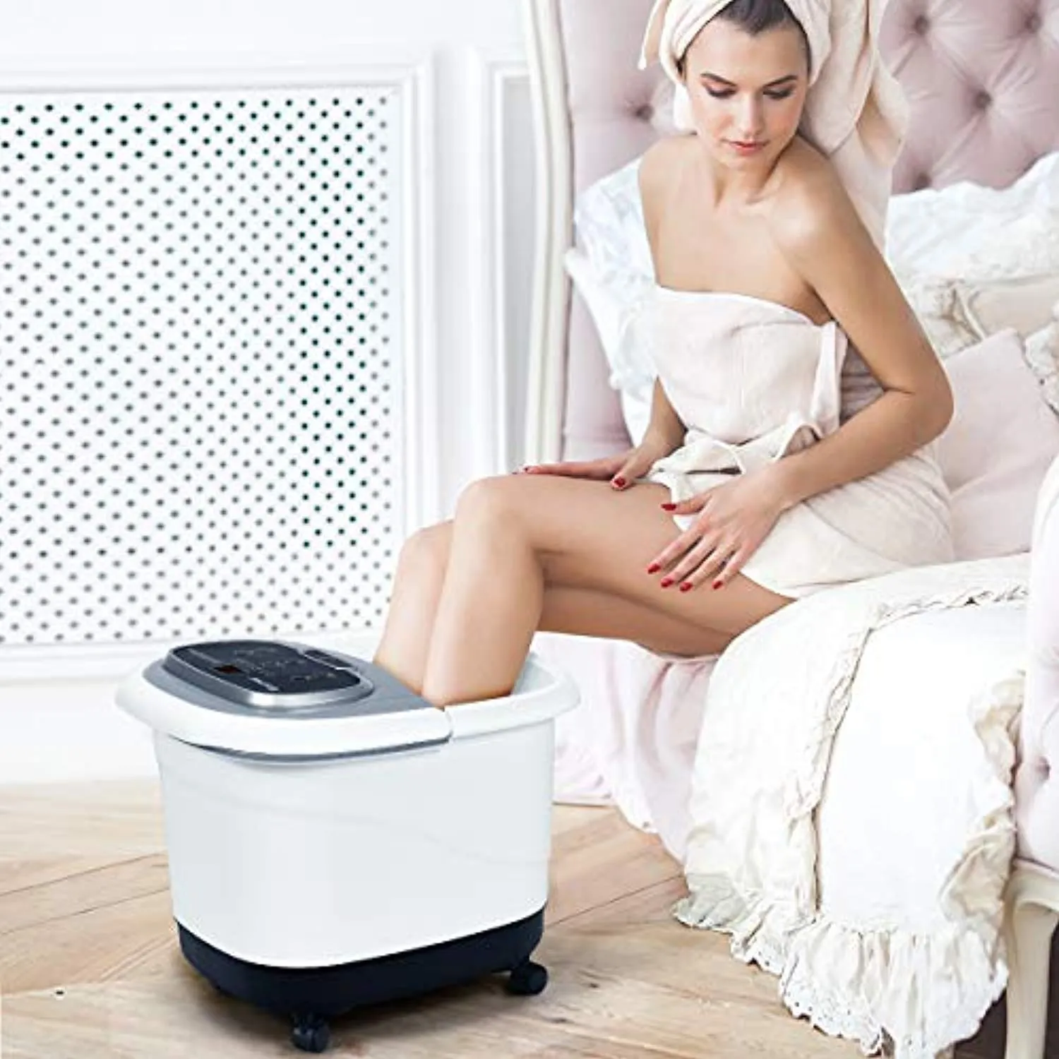 Foot Spa/Bath Massager, with Motorized Rollers, Shiatsu Massage