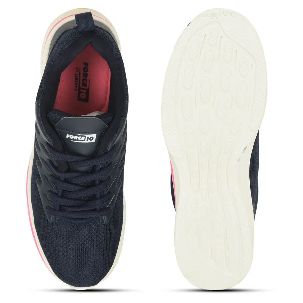 Force 10 Lacing Navy Blue Casual Shoes For Women CEINA By Liberty