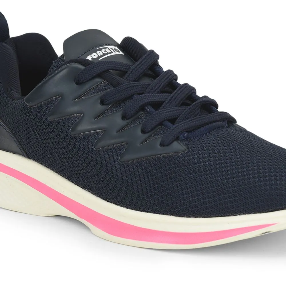 Force 10 Lacing Navy Blue Casual Shoes For Women CEINA By Liberty