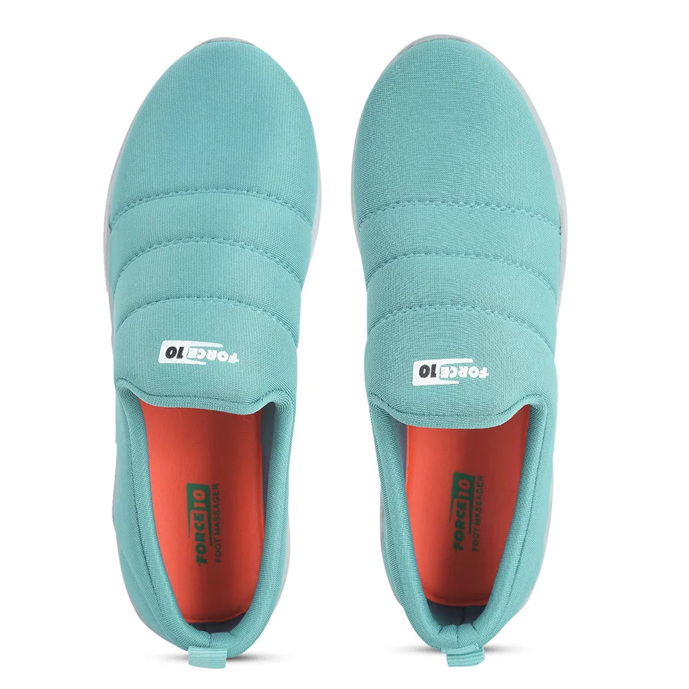 Force 10 Non Lacing S. Green Casual Shoes For Women AVILA-26 By Liberty