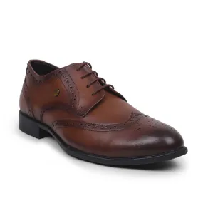 Fortune Tan Formal Brogue Lacing Shoes For Men BELGIUM01E By Liberty