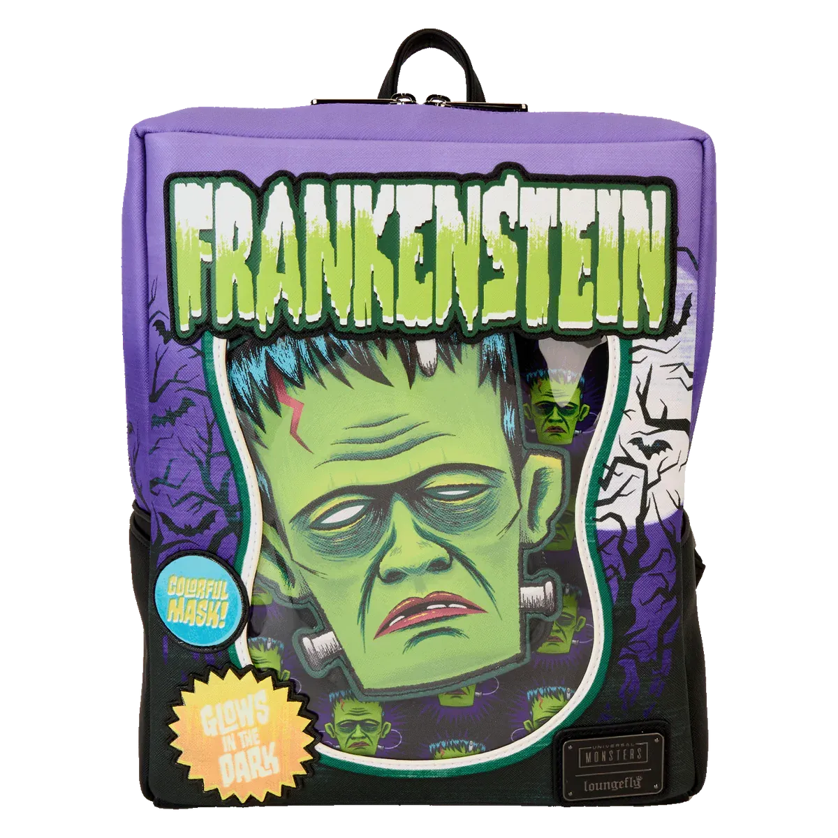 Frankenstein Neon Mask Mini Backpack by Loungefly