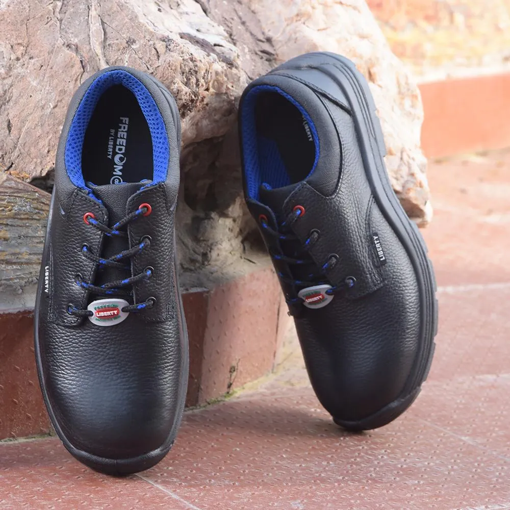 Freedom By Liberty Mens SURKSHA2SJ Black Safety Lacing Shoes