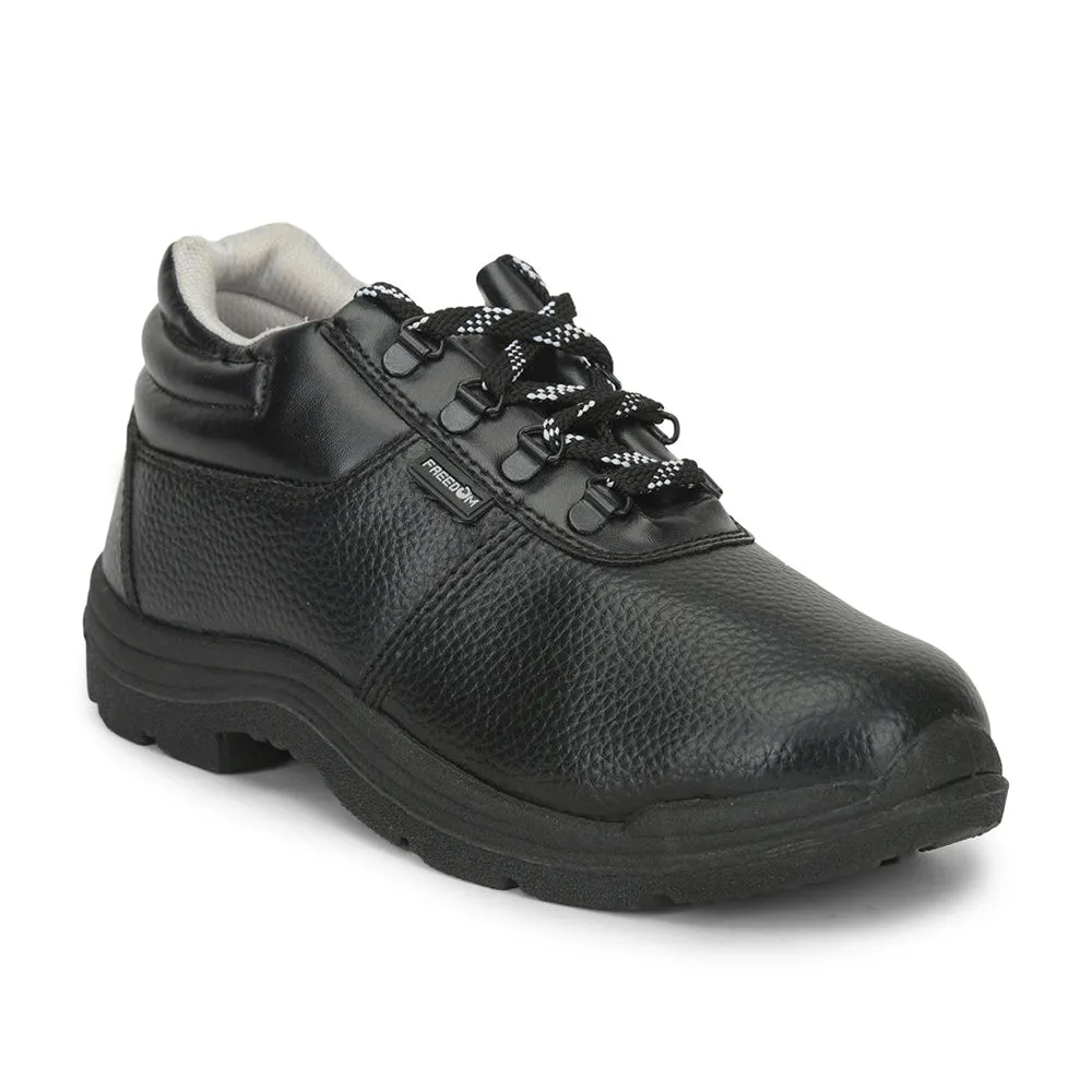 Freedom Casual (Black) Safety Marked High Ankle Steel Toe Shoes VIJYATA-2A By Liberty