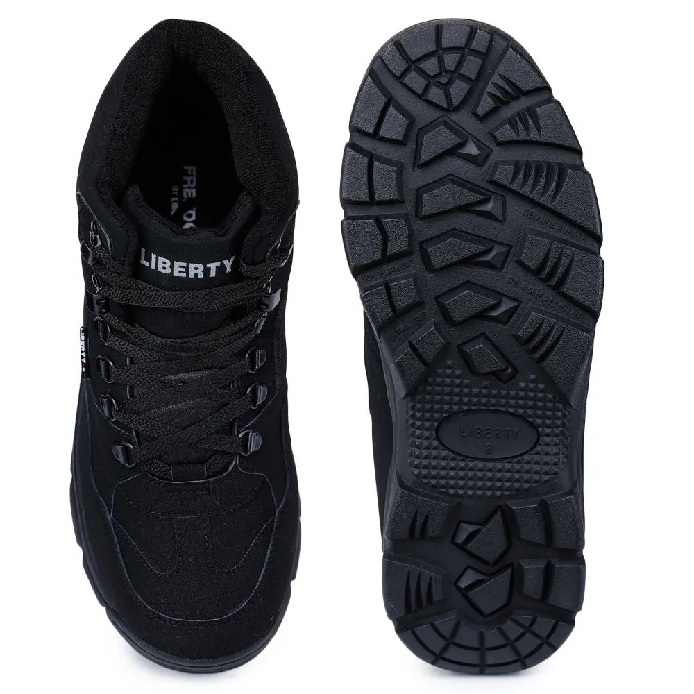 Freedom Lacing Black Safety Shoes For Men EVEREST-4 By Liberty