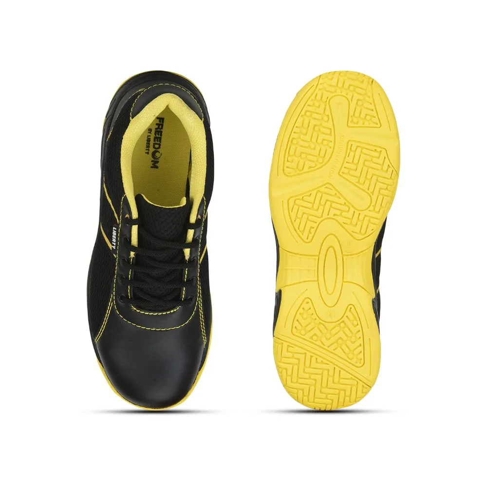 Freedom Yellow Lacing Safety Shoes For Men ROCKELETST By Liberty