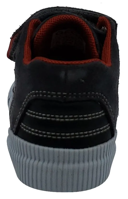 Geox Kilwi Dark Grey Black Suede Hook and Loop Boy's Hightop