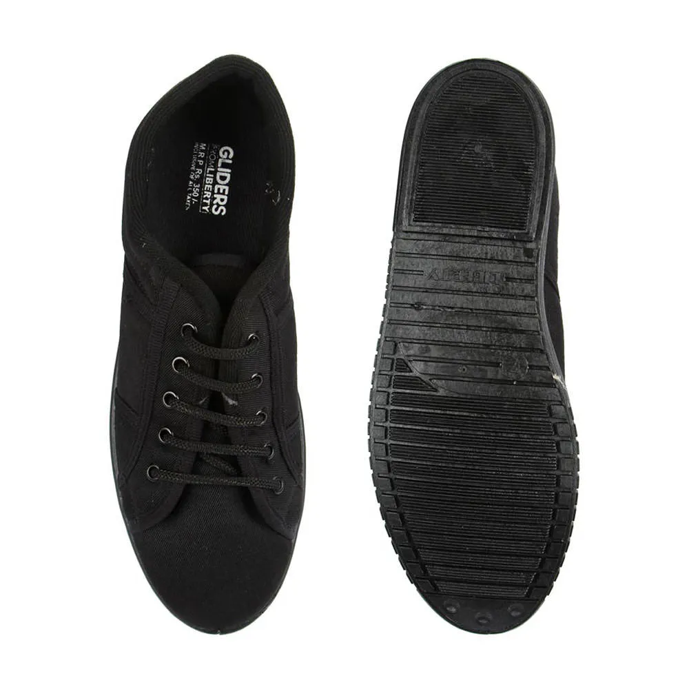 Gliders (Black) Casual Lace Up Shoes For Men JUMPER-E By Liberty