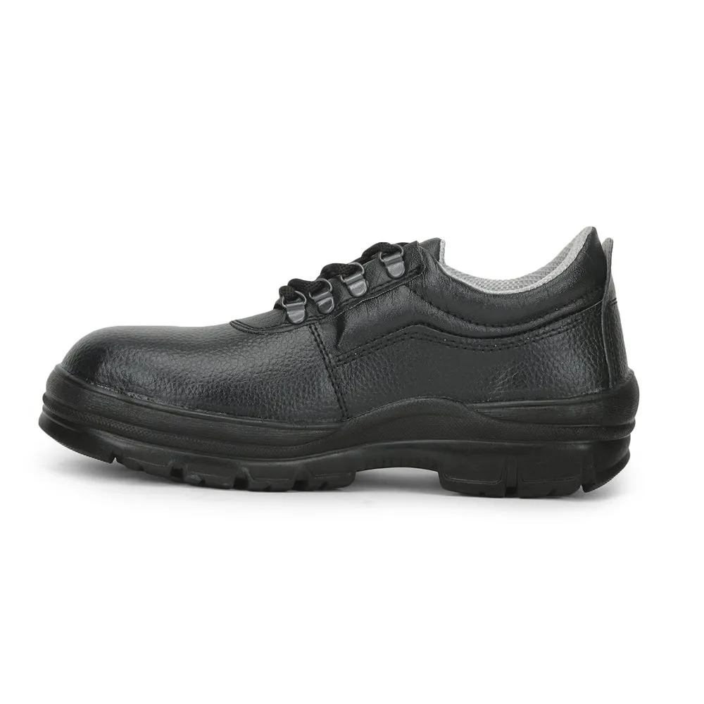 Gliders Black Lace Up Industrial Safety Shoes For Men ROUGHTER-S By Liberty