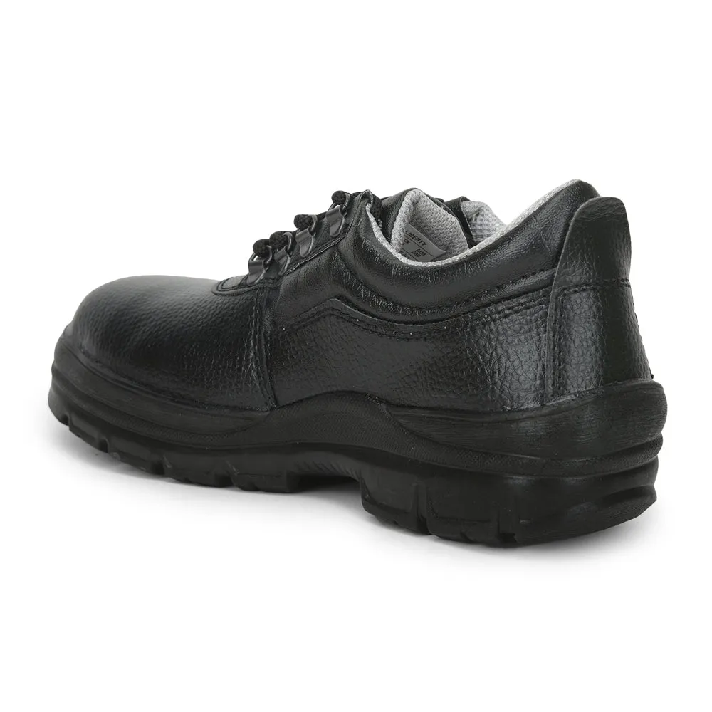Gliders Black Lace Up Industrial Safety Shoes For Men ROUGHTER-S By Liberty