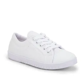 Gliders White Lacing PT School Shoes For Kids TENIS By Liberty