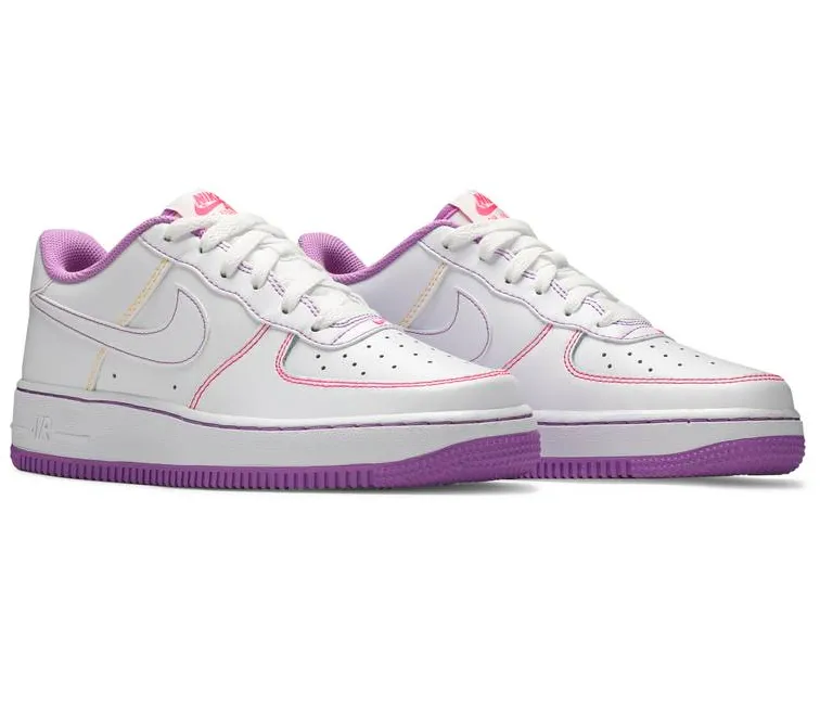 GS Nike Air Force 1 (White/Fuchsia Glow)