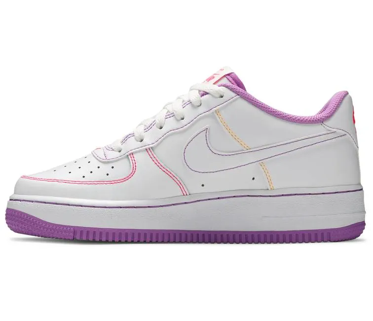 GS Nike Air Force 1 (White/Fuchsia Glow)