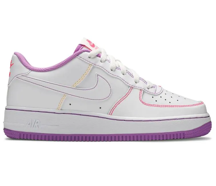 GS Nike Air Force 1 (White/Fuchsia Glow)