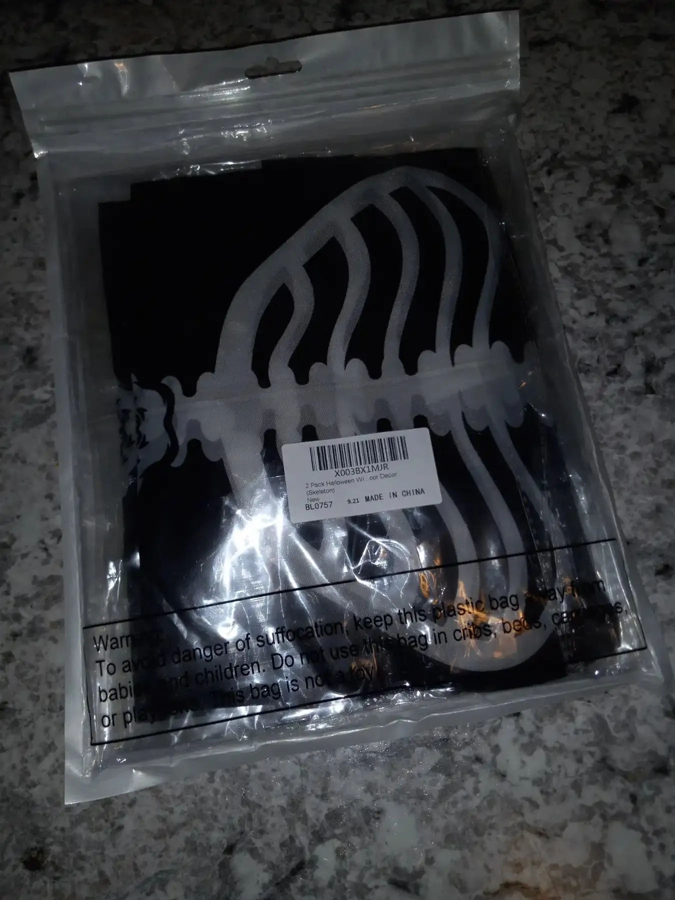 Halloween Decor, Skeleton Windsock, Set of 2