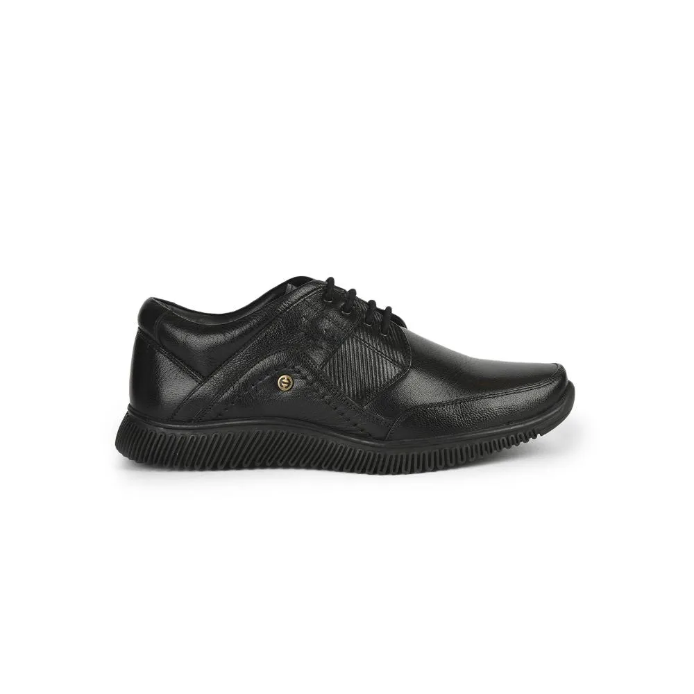 Healers Casual (Black) Lacing Shoes For Men UVL-101 By Liberty