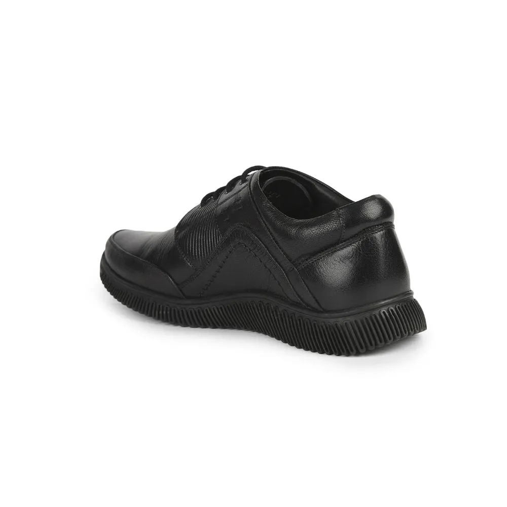 Healers Casual (Black) Lacing Shoes For Men UVL-101 By Liberty