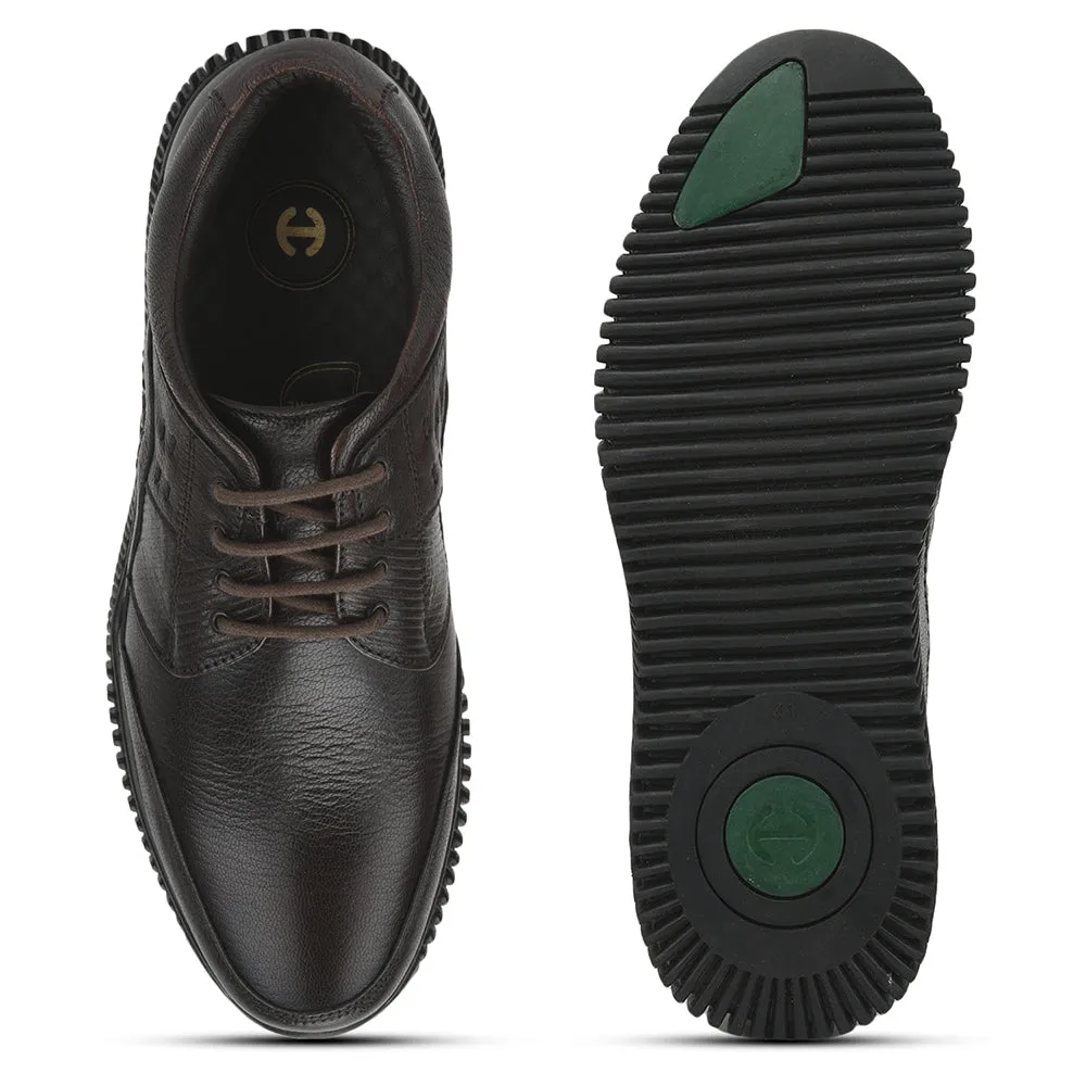 Healers Casual (Brown) Lacing Shoes For Men UVL-101 By Liberty