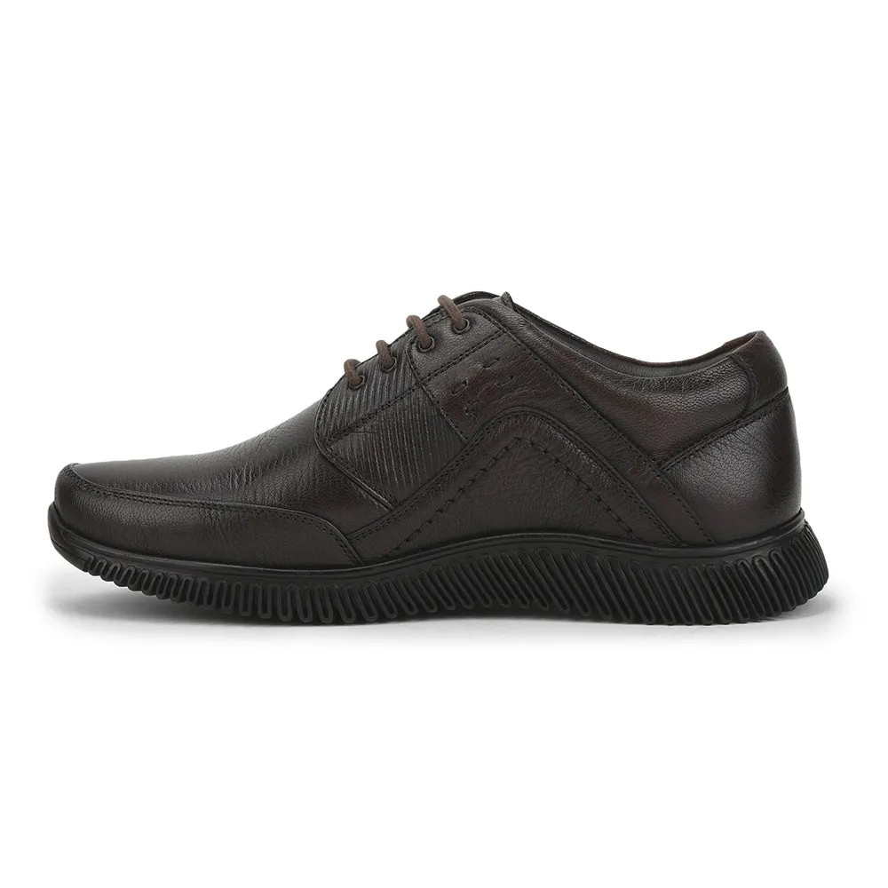Healers Casual (Brown) Lacing Shoes For Men UVL-101 By Liberty