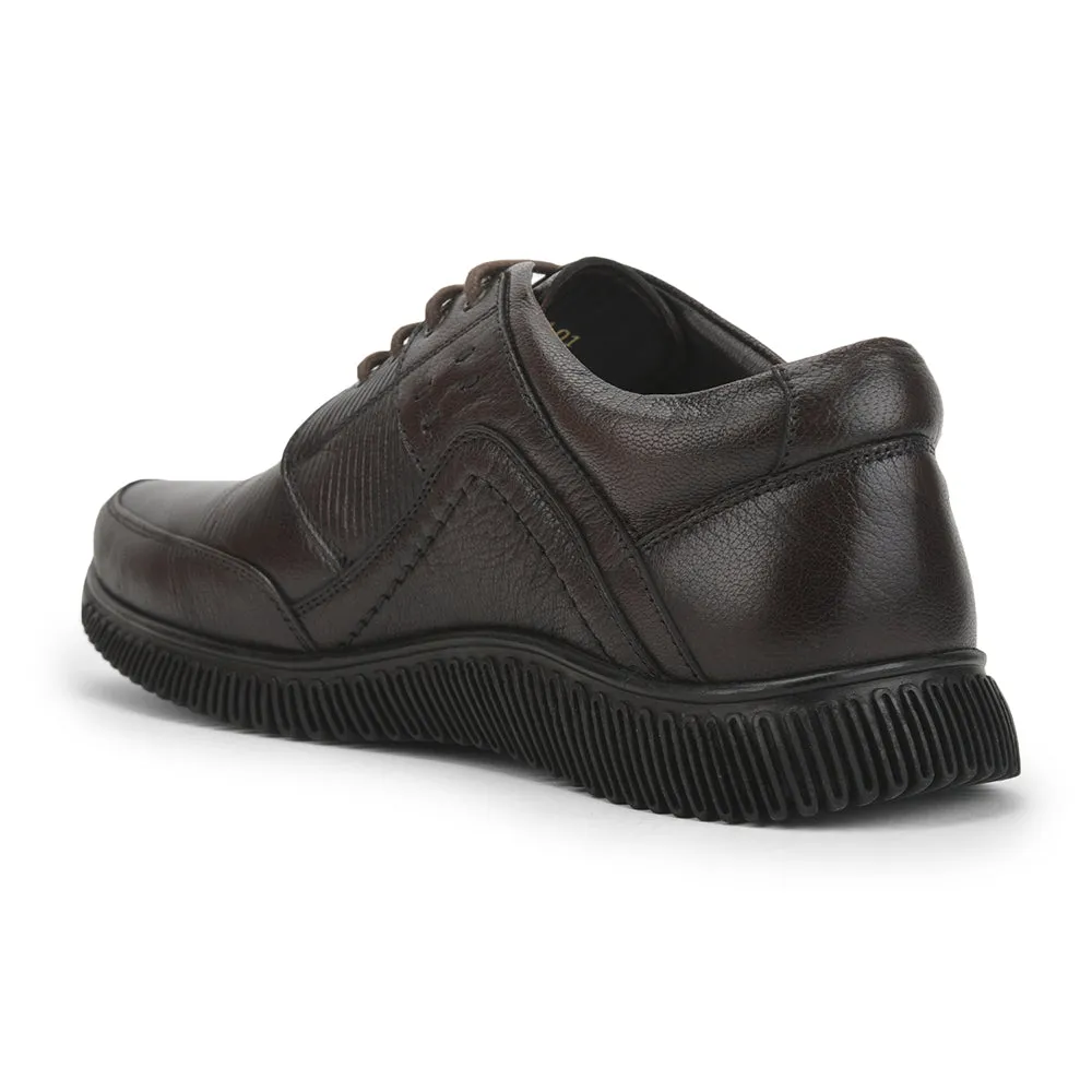 Healers Casual (Brown) Lacing Shoes For Men UVL-101 By Liberty