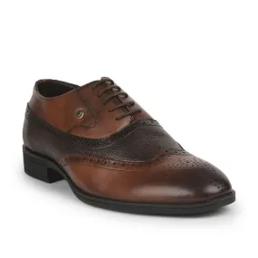 Healers Formal Brown Lacing Brogue Shoes For Men AV-20 By Liberty