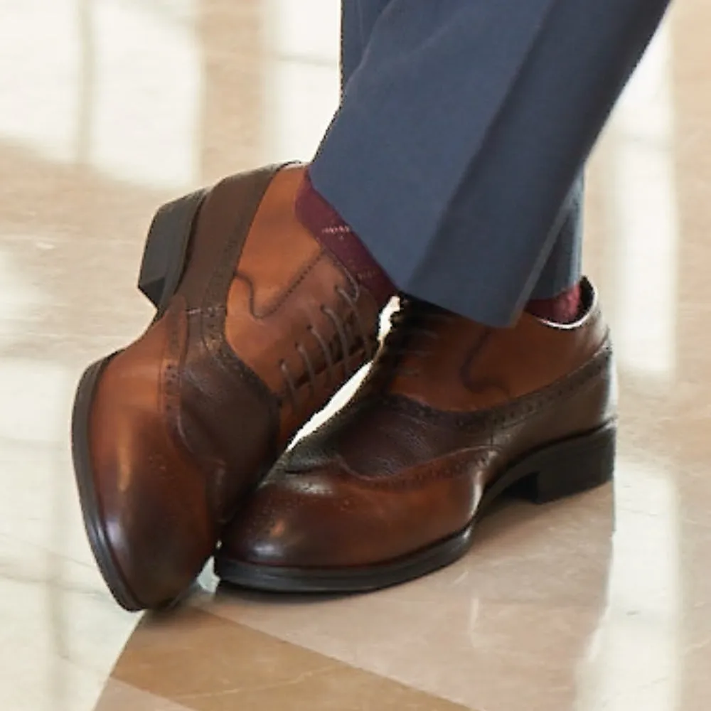 Healers Formal Brown Lacing Brogue Shoes For Men AV-20 By Liberty