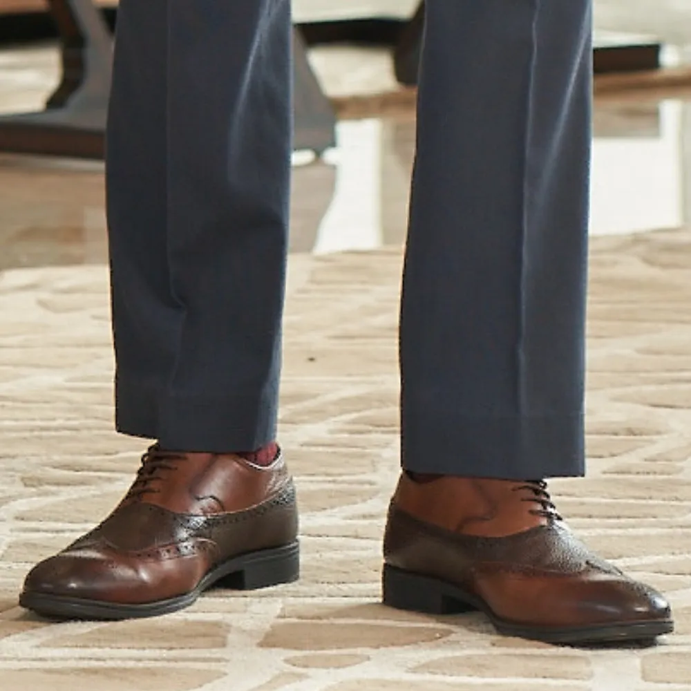 Healers Formal Brown Lacing Brogue Shoes For Men AV-20 By Liberty