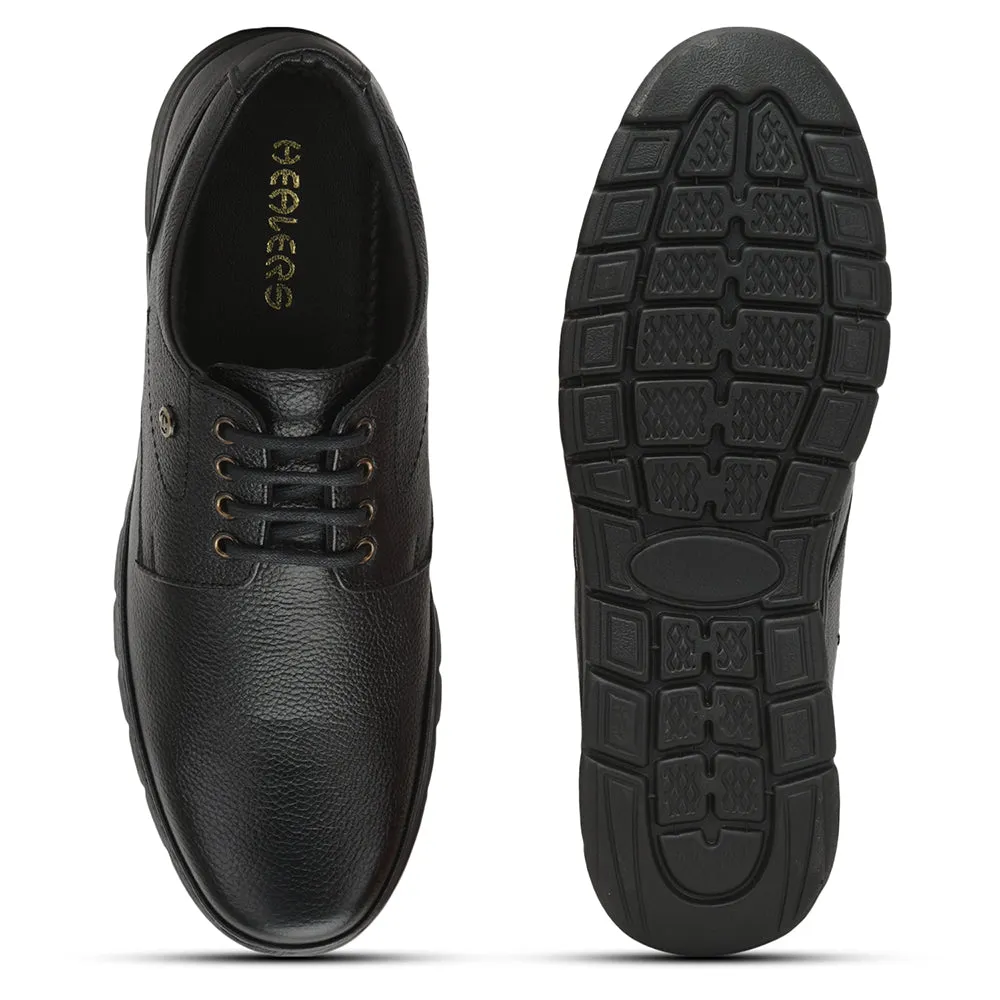 Healers Formal Lacing Shoes For Men (Black) ER-50 By Liberty