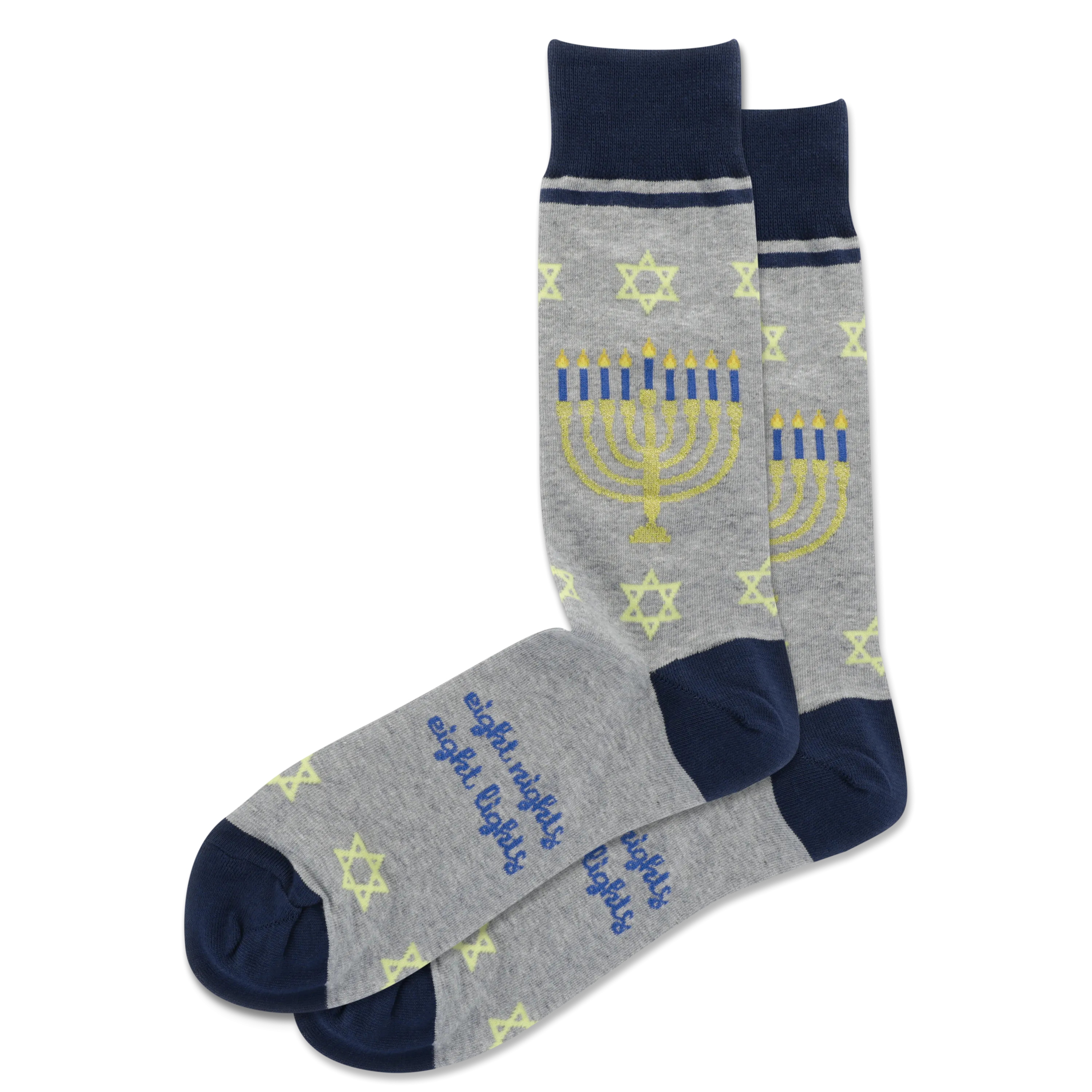 HOTSOX Men's Menorah Crew Socks
