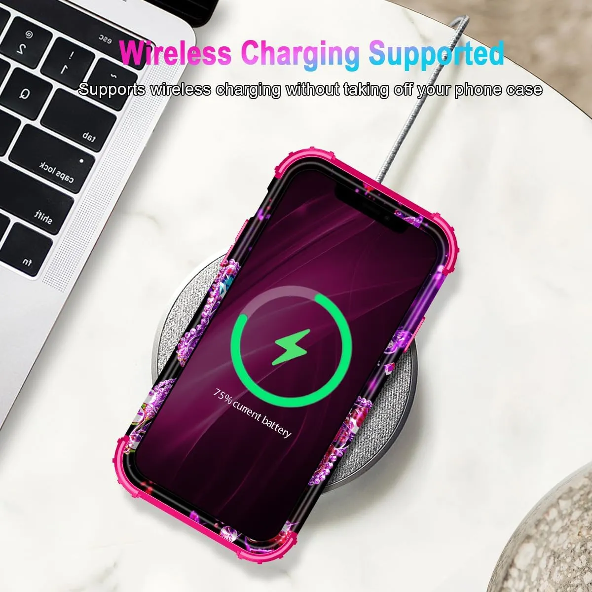 iPhone 16 Case Glow The Dark Three Layer Heavy Duty Shockproof Protection Hard Plastic Bumper Soft Silicone Case