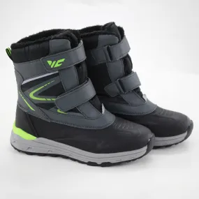 Kids Boy Rubber Flur In Side Boots,Dark Grey