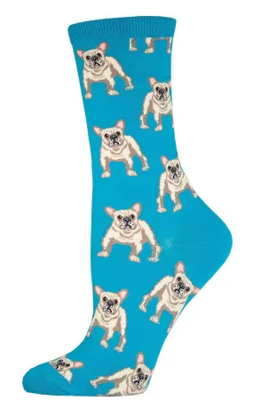 Lagoon French Bulldog Socks (Women's)