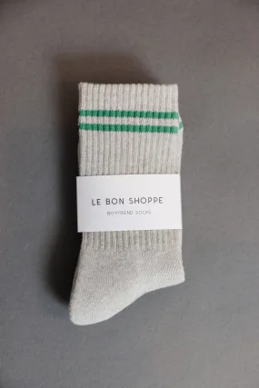 Le Bon Shoppe Boyfriend Socks in Light Grey